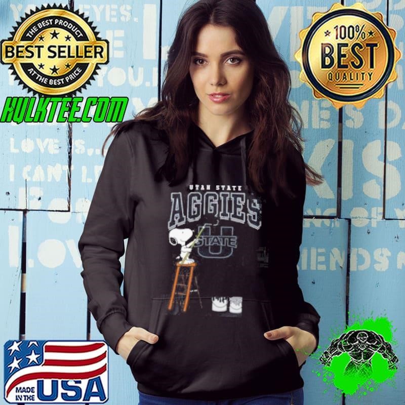 Utah State Aggies Snoopy Painting Hoodie
