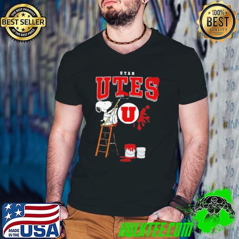 Utah Utes Snoopy Painting Shirt