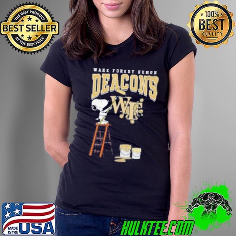 Wake Forest Demon Deacons Snoopy Painting Ladies Tee