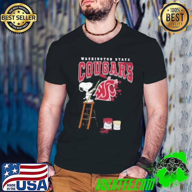 Washington State Cougars Snoopy Painting Shirt