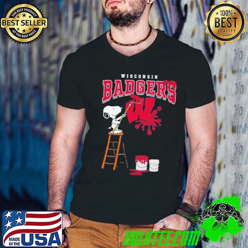Wisconsin Badgers Snoopy Painting Shirt
