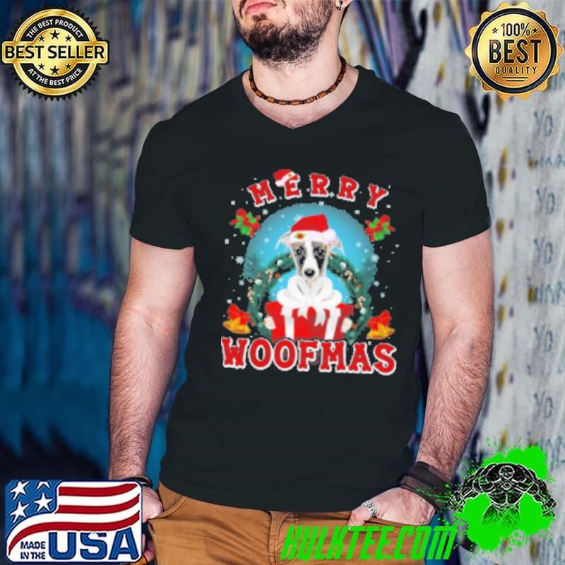 Woof Xmas Whippet Premium Fit Mens Shirt