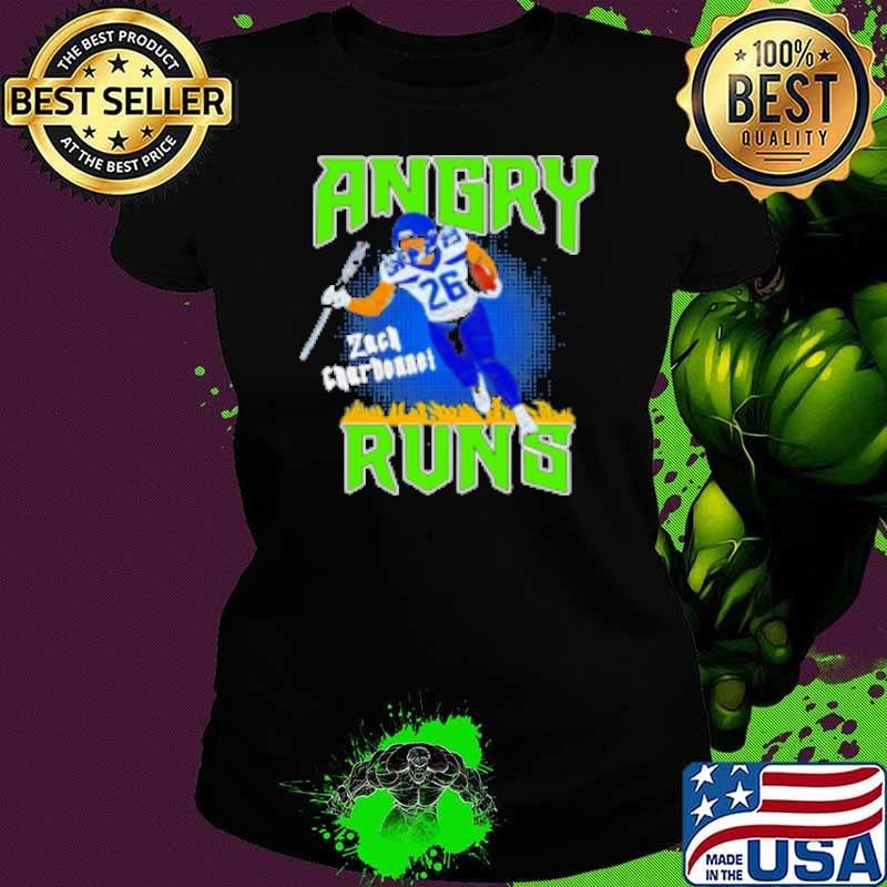 Zach Charbonnet Angry Runs Seattle Seahawks Running Back Shirt