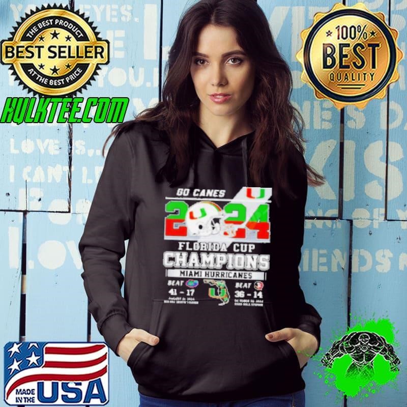 2024 Florida Cup Champions Miami Hurricanes Go Canes Hoodie