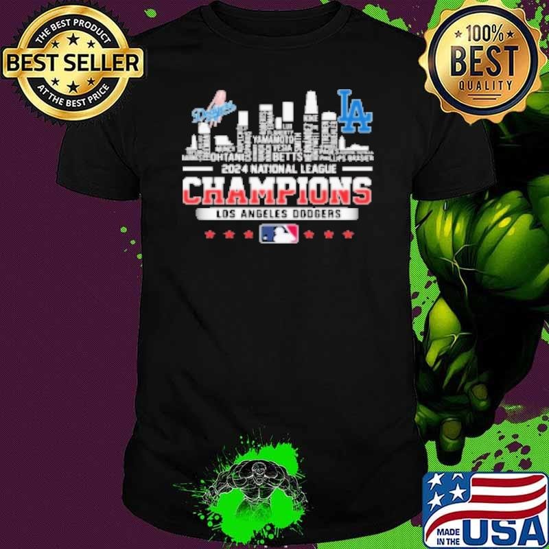 2024 National League Winner Los Angeles Dodgers Skyline Of LA City Shirt