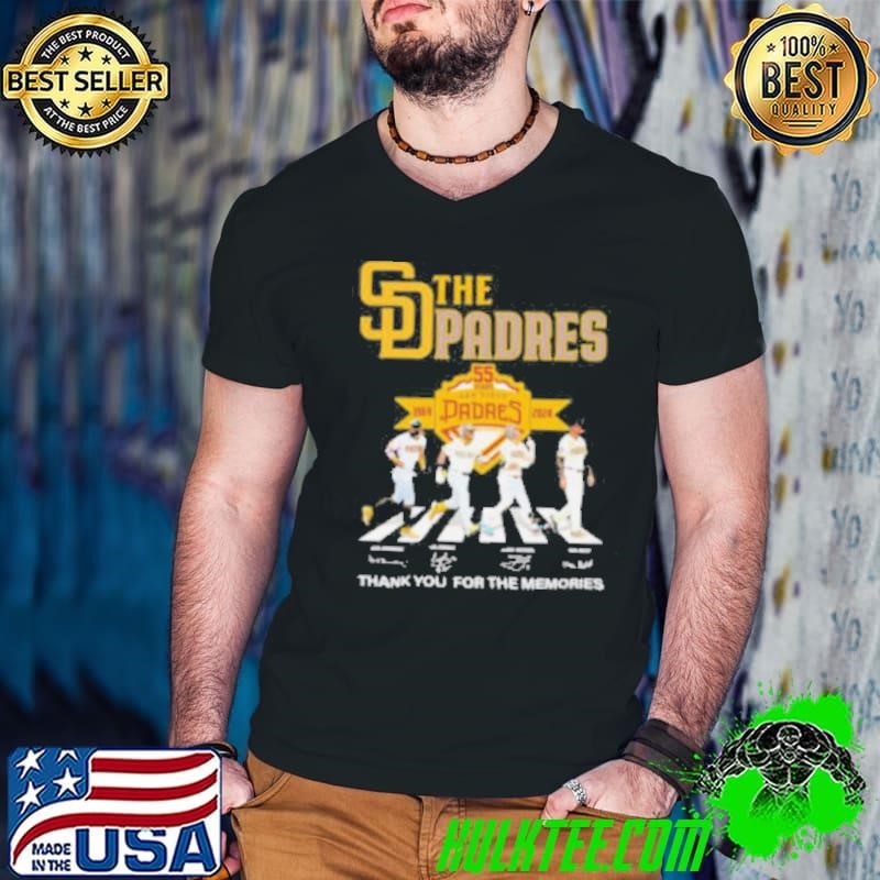55 years San Diego Padres 1969 2024 thank you for the memories signatures shirt