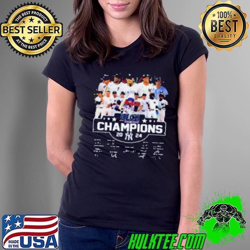 ALCS Champions 2024 New York Yankees Signatures Fireworks Shirt
