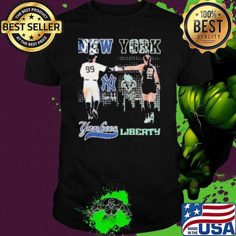 Aaron Judge New York Yankees X Sabrina Ionescu New York Liberty Signatures 2024 Shirt