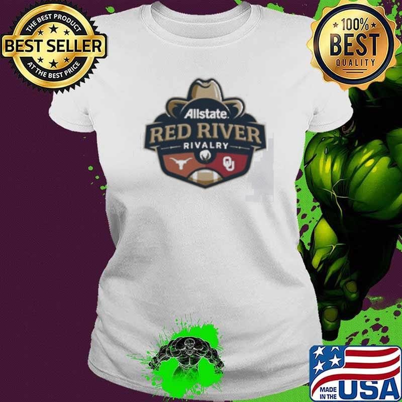 Allstate Red River Rivalry 2024 Oklahoma Sooners vs Texas Longhorns Ladies tee