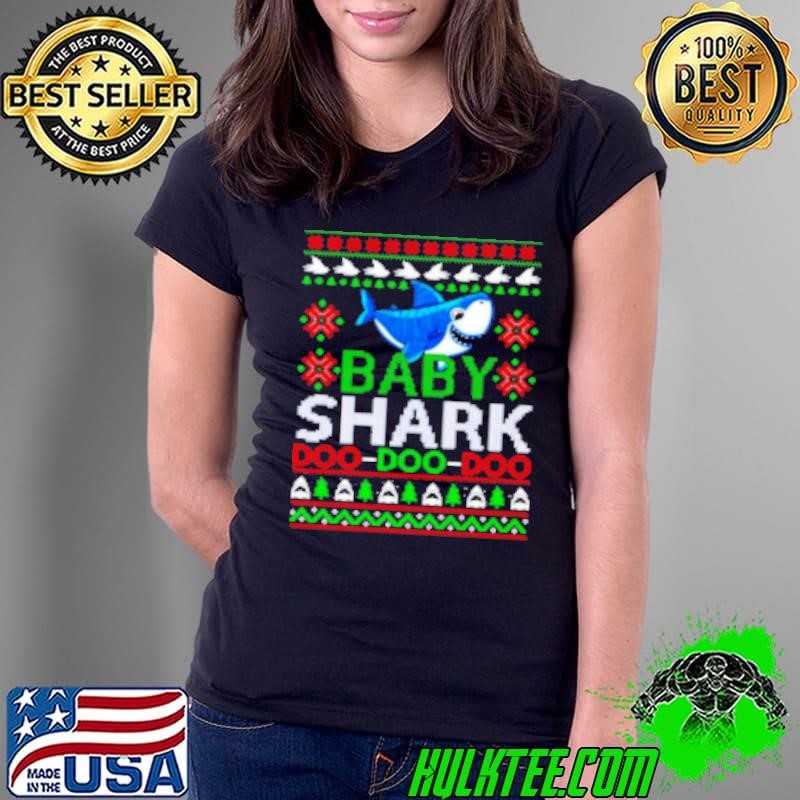 Awesome Baby shark doo doo doo Christmas Ladies Tee