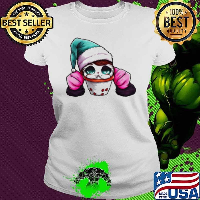 Awesome Cartoon Cat with Hats and Mittens Ladies tee