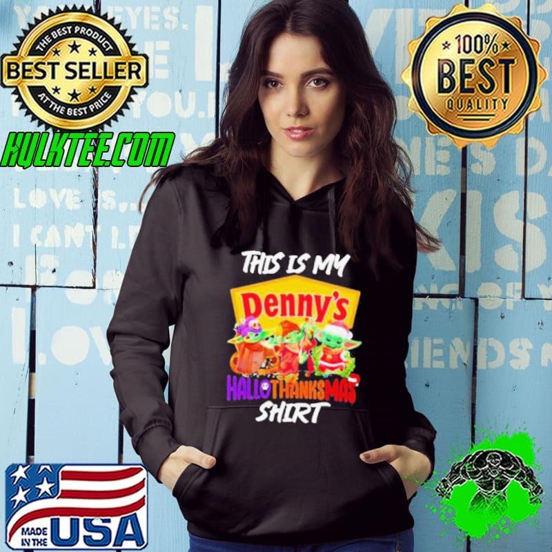 Baby Yoda Denny’s This Is My Hallothanksmas Hoodie