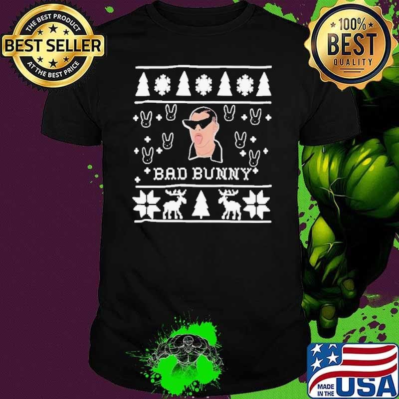 Bad Bunny Ugly Merry Christmas shirt
