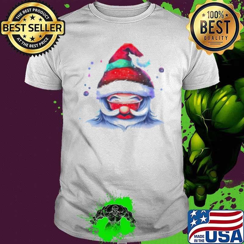 Black and White Santa Claus Drawing with Snowflakes Unisex