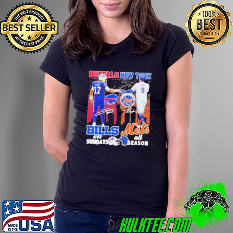 Buffalo Bills On Sundays X New York Mets All Season Ladies Tee