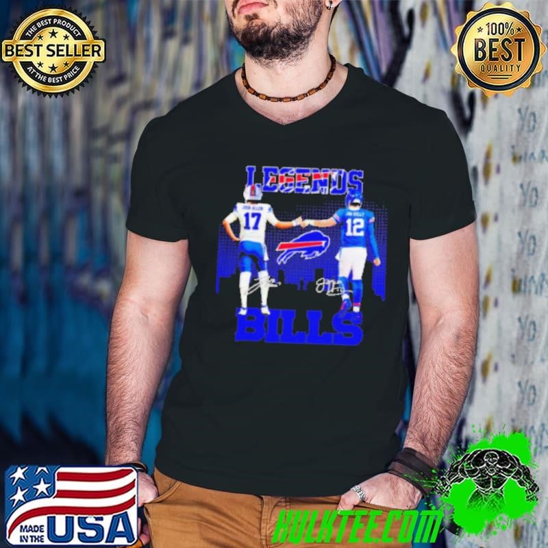 Buffalo Bills legend Josh Allen and Jim Kelly signatures Guys V Neck