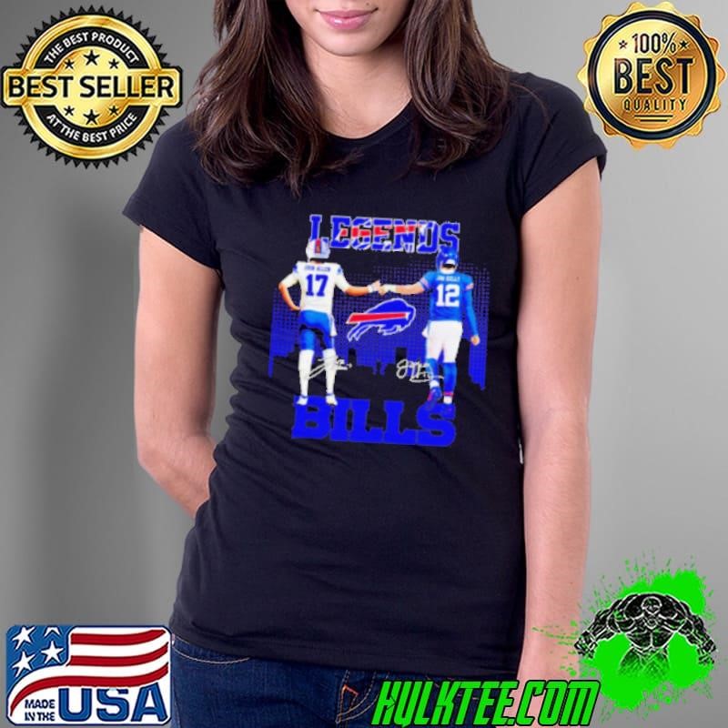 Buffalo Bills legend Josh Allen and Jim Kelly signatures shirt
