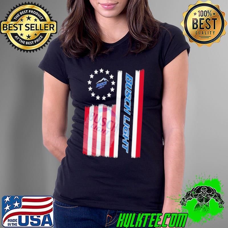 Busch Light beer American flag shirt