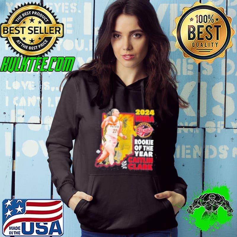 Caitlin Clark Navy Indiana Fever WNBA Rookie Of The Year 2024 Shirt