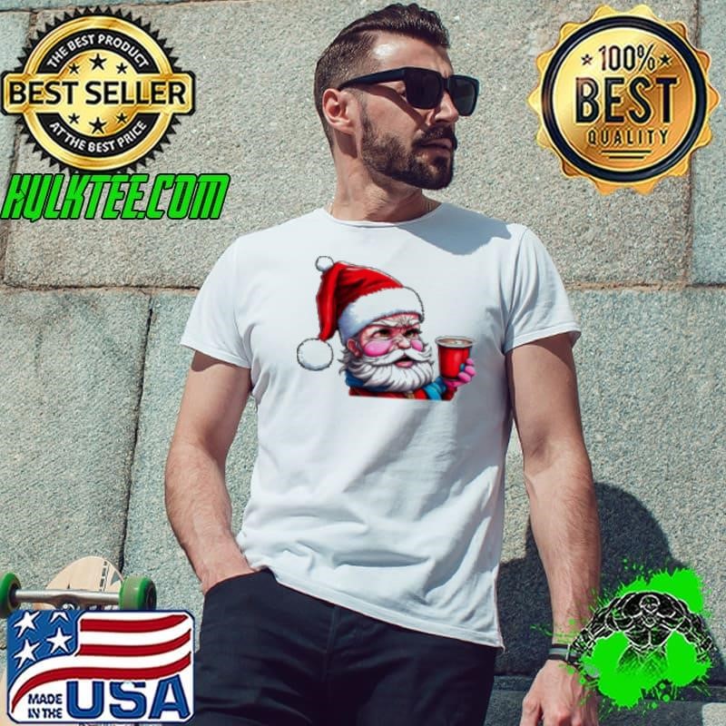 Cartoon Santa Claus with Iced Coffee Cup Unisex Cartoon Santa Claus with Iced Coffee Cup Unisex