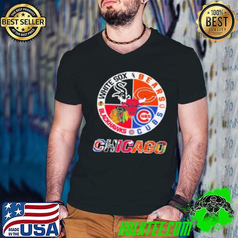 Chicago White Sox Bears Cubs Blackhawks Logo 2024 Shirt
