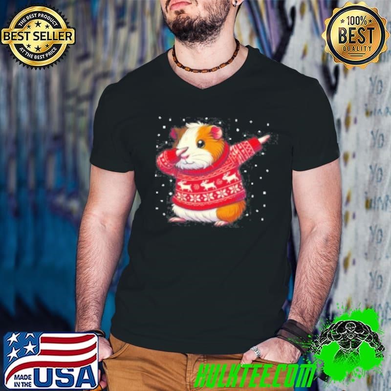 Christmas Guinea Pig Lover Funny Guinea Pig Ugly Christmas Guys V Neck