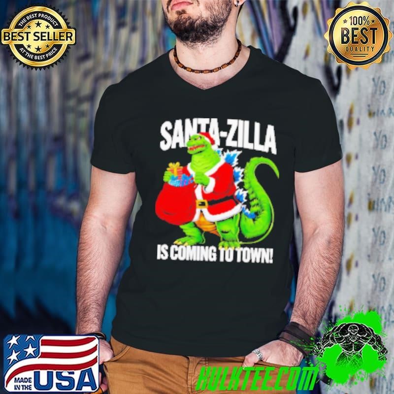 Christmas Kaiju Santa zilla is coming to town comic Shirt