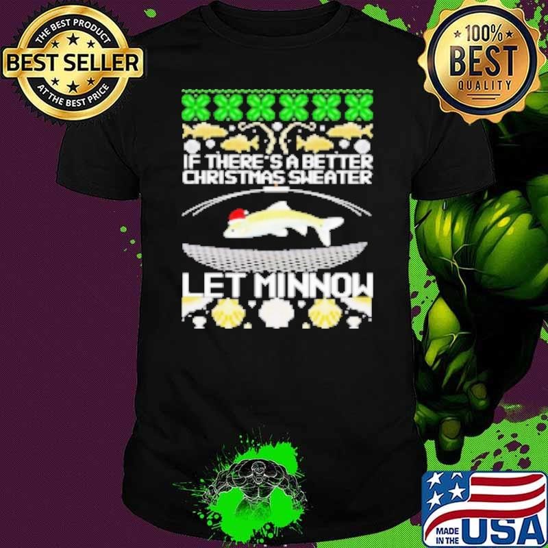 Christmas Minnow Bait Fish Trap Angler Fishing Shirt