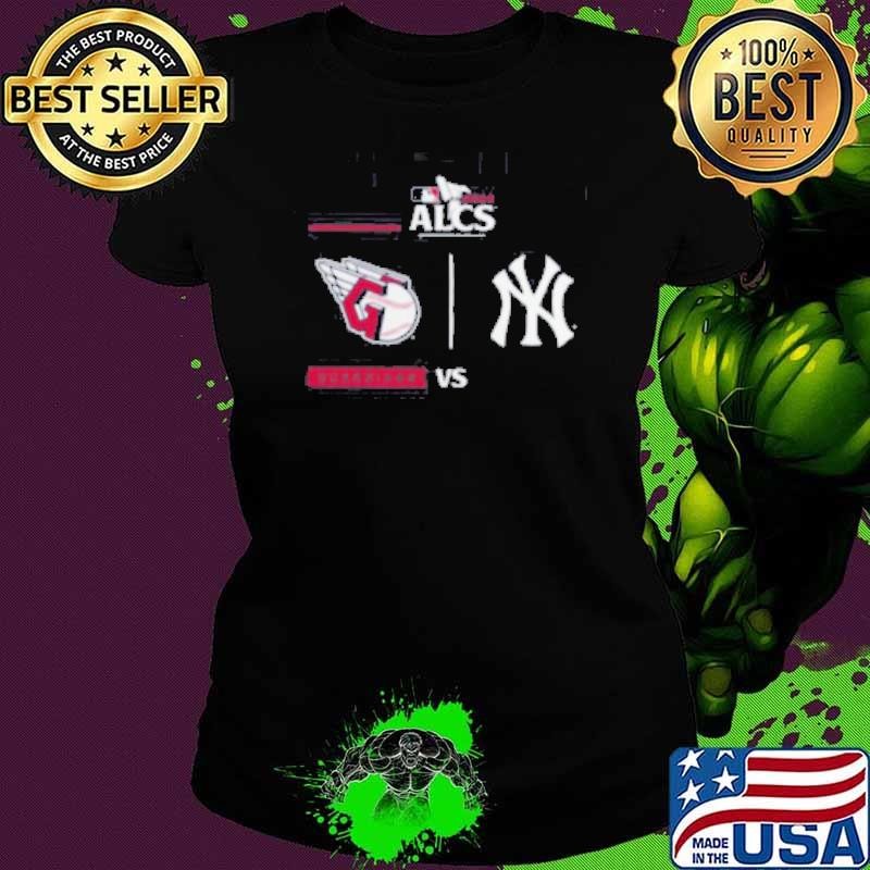 Cleveland Guardians Vs New York Yankees 2024 Batters Box ALCS Match Up Ladies tee