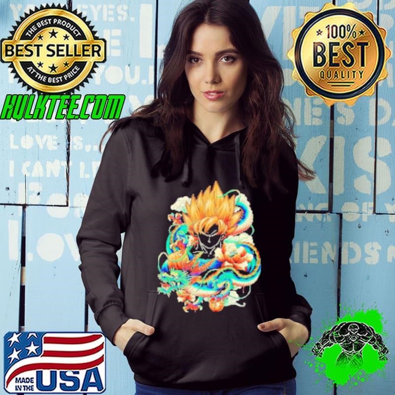 Colorful Dragon Songoku Design Hoodie