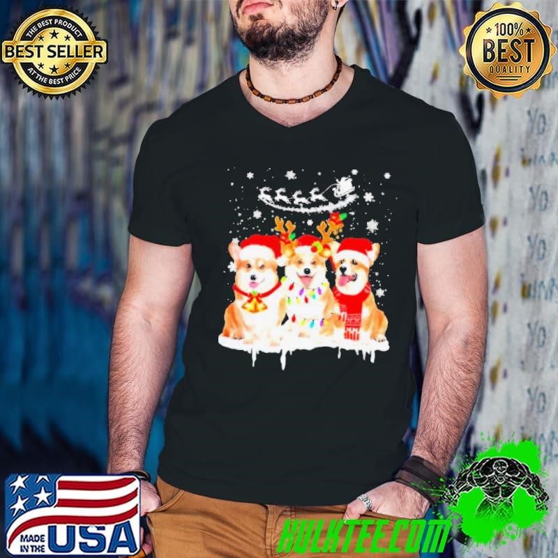 Corgi merry christmas shirt