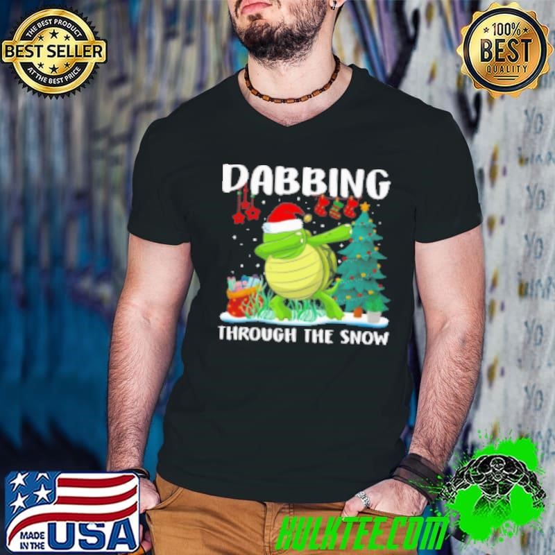 Dabbing Through The Snow Santa Hat Christmas Tree Guys V Neck