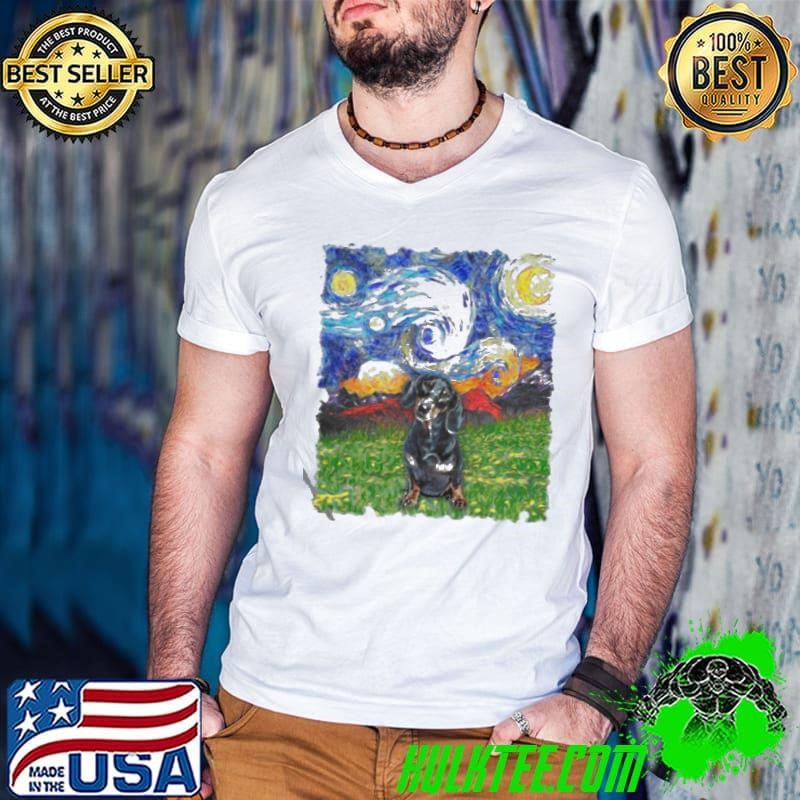 Dachshund oil paint shirt