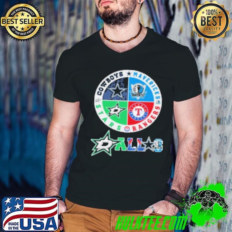 Dallas Cowboys Mavericks Rangers And Stars Logo 2024 Shirt