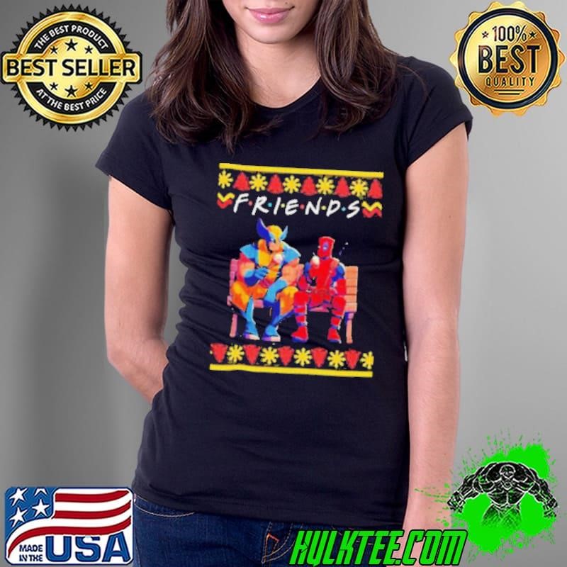 Deadpool and Wolverine Friends ugly Christmas shirt