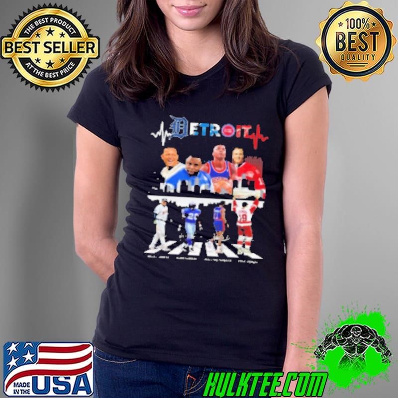 Detroit Tigers x Detroit Lions x Detroit Pistons x Detroit Red Wings Signatures Shirt