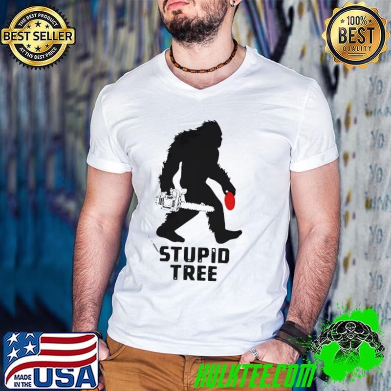 Disc Golf Bigfoot With Chainsaw Tree Cryptid Disc Golfer shirt