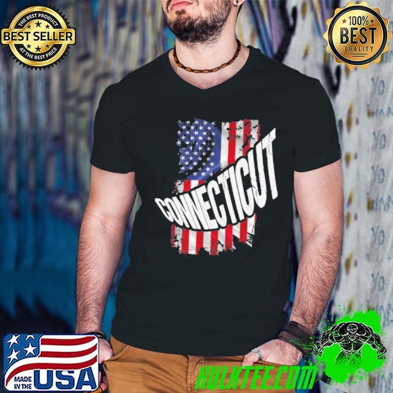 Distressed American Flag Connecticut shirt
