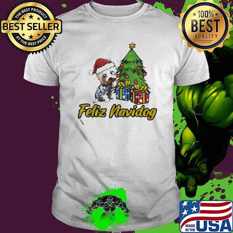 Feliz Navidog Yorkshire Christmas Gift shirt