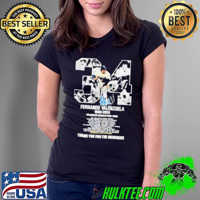 Fernando Valenzuela 1960 2024 Baseball Hall Of Fame Thank You For The Memories Ladies Tee