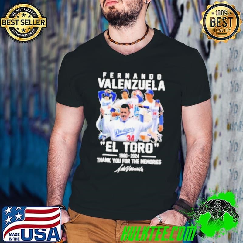 Fernando Valenzuela ‘El Toro’ 1960 2024 Thank You For The Memories Shirt