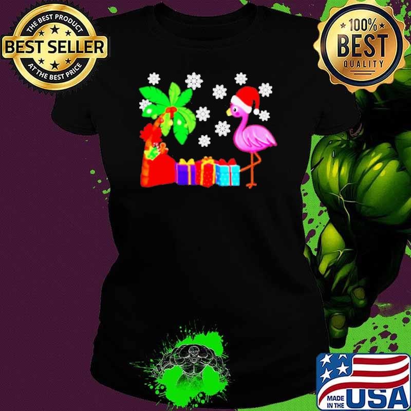 Flamingo Santa Christmas shirt
