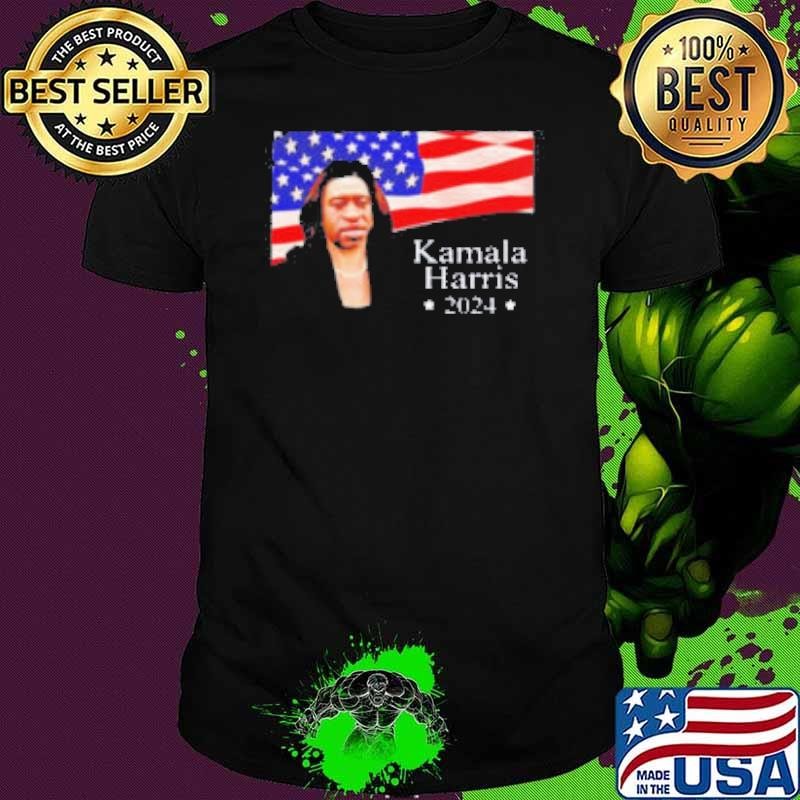 Fleccas Talks wearing George Floyd Kamala Harris 2024 Shirt