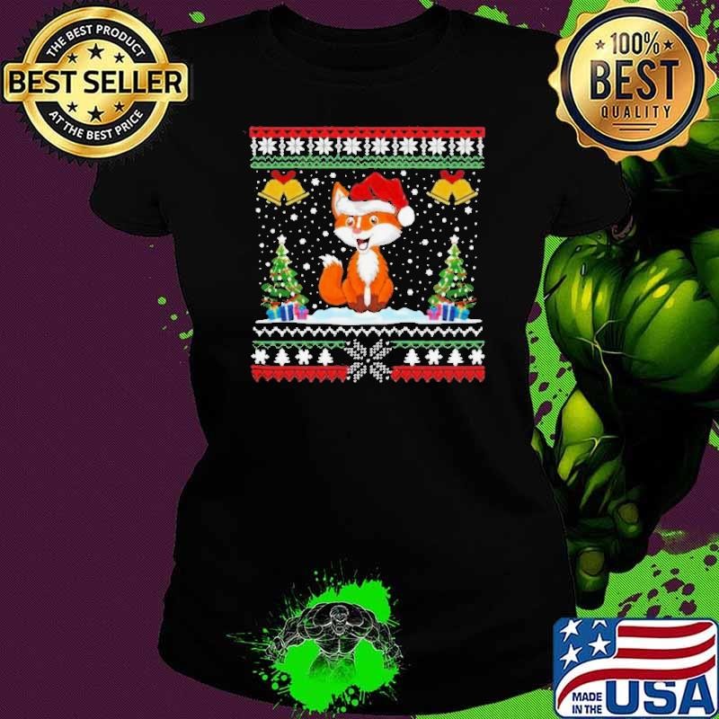 Foxes Animal Lover Xmas Gift Ugly Fox Christmas shirt