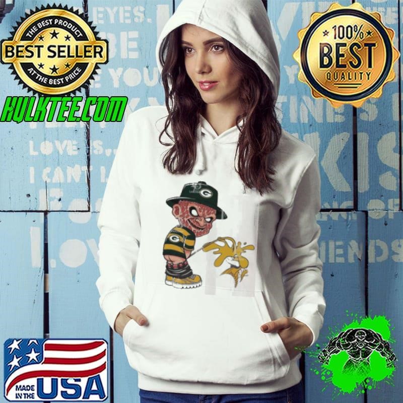 Freddy Krueger Green Bay Packers Piss On Minnesota Vikings Halloween 2024 NFL Hoodie