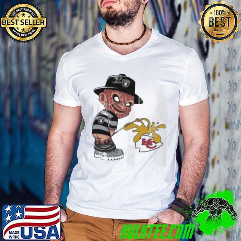 Freddy Krueger Las Vegas Raiders Piss On Kansas City Chiefs Halloween NFL 2024 Shirt