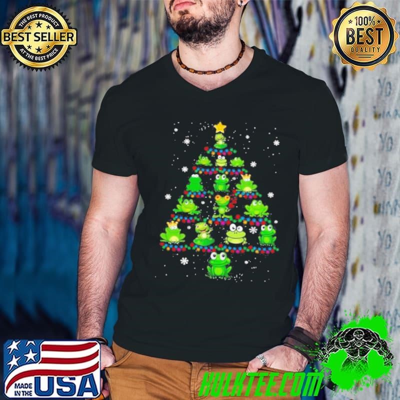 Frog Merry Christmas Tree shirt