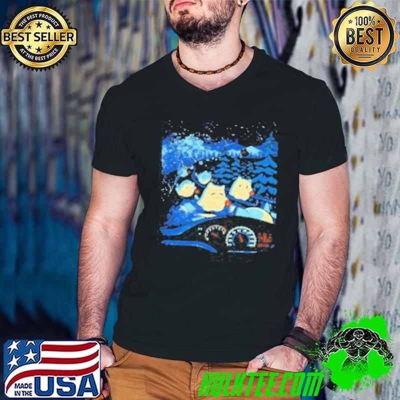 Ghost Cats At Night Haunted Road Shirt