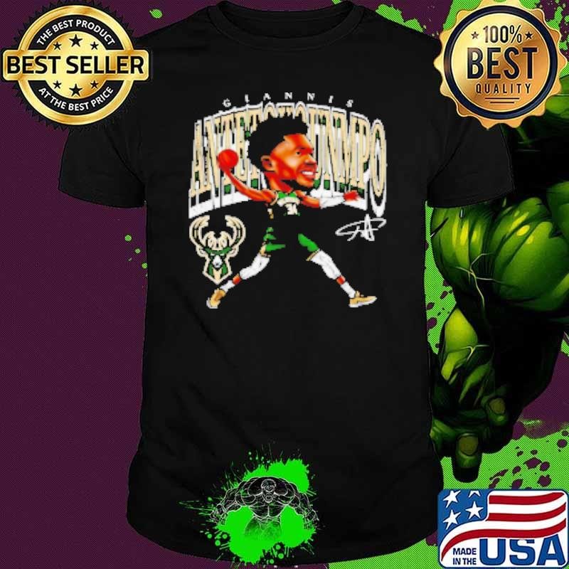 Giannis Antetokounmpo Milwaukee Bucks Basketball Cartoon Vintage Shirt