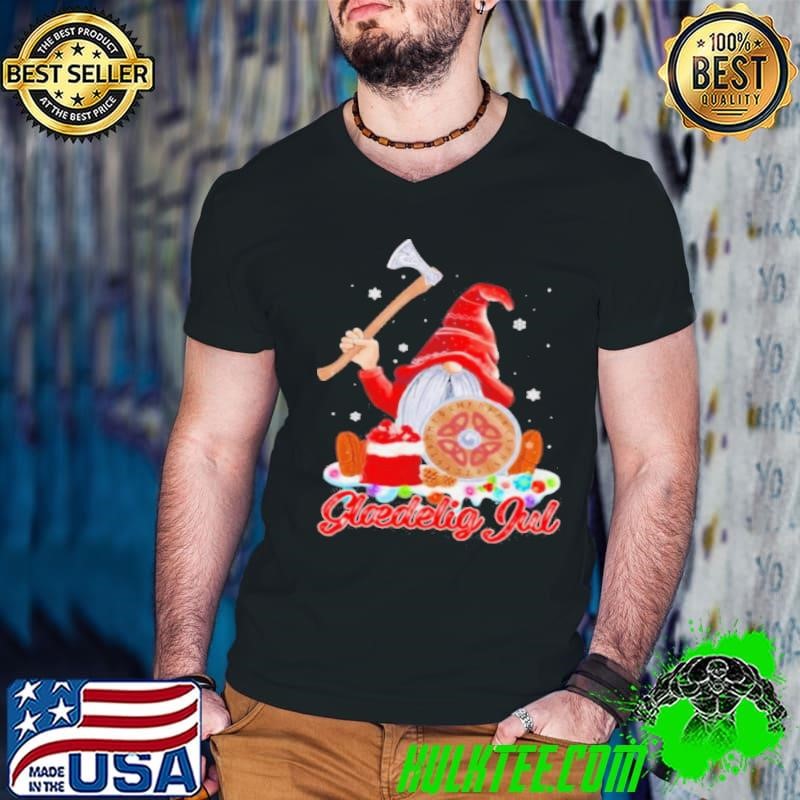 Gnome Viking glaedelig Jul shirt